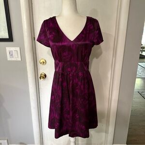 Banana Republic Magenta, fit and  flare tea dress size 6.